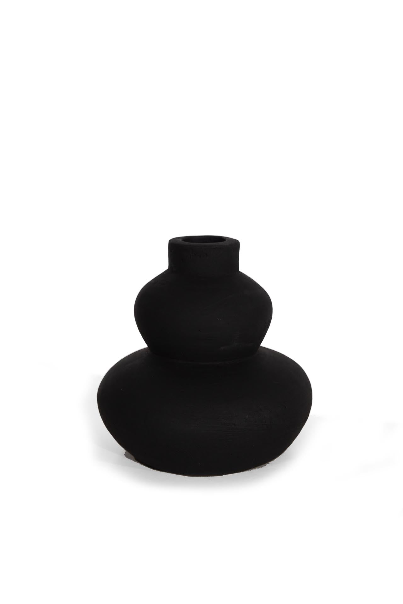Decorative Vase Paeon Black (20.5x19) 0750004