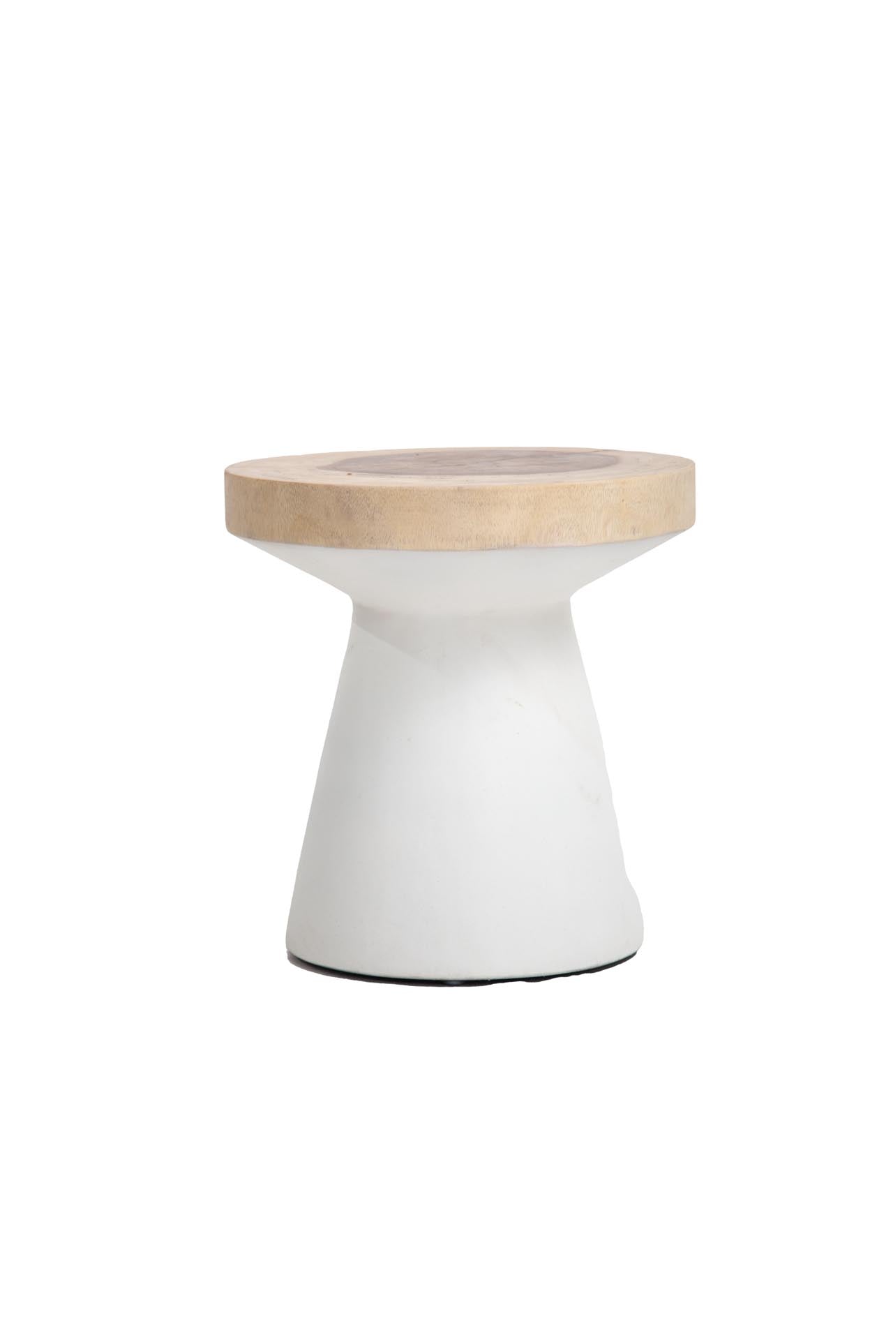 Βοηθητικό Τραπέζι Lind White Natural (40x40x40) 0900003