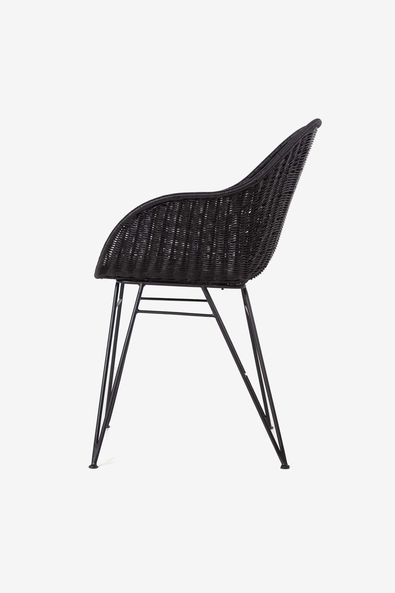Καρέκλα με μπράτσα Point black (60x52x80) 0060324