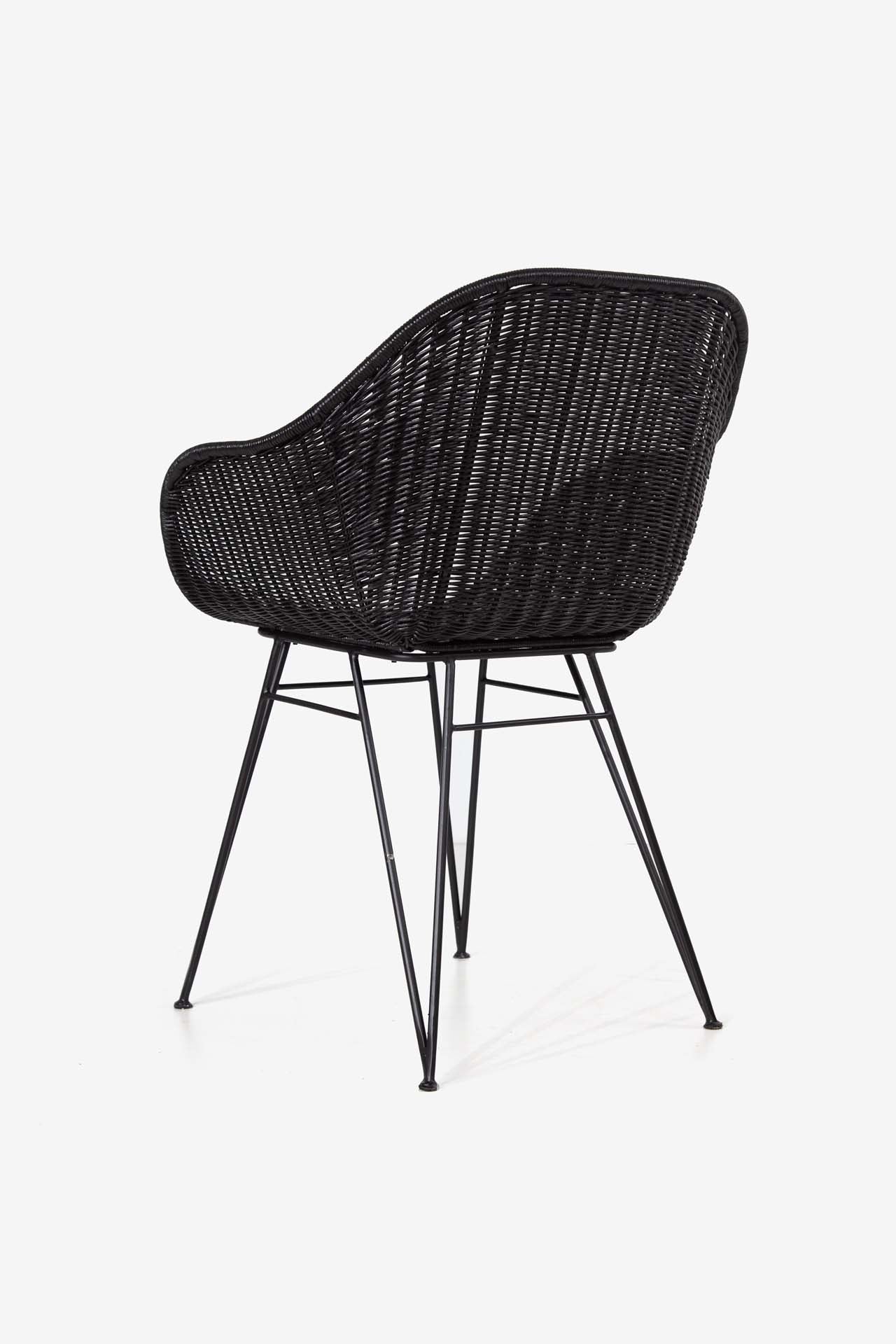 Καρέκλα με μπράτσα Point black (60x52x80) 0060324