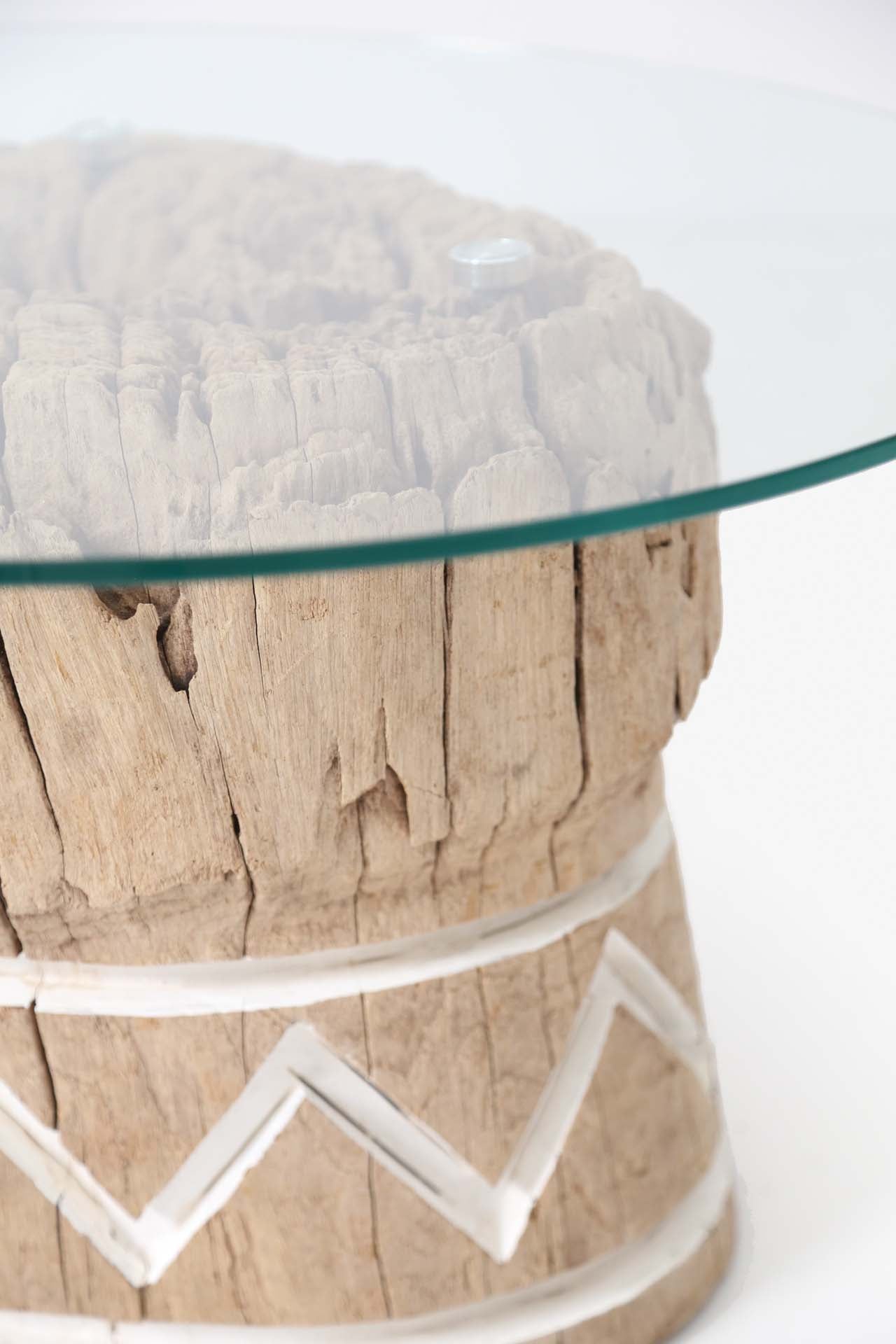 Τραπέζι Καθιστικού Limon White Large (40-50x40) 0060621