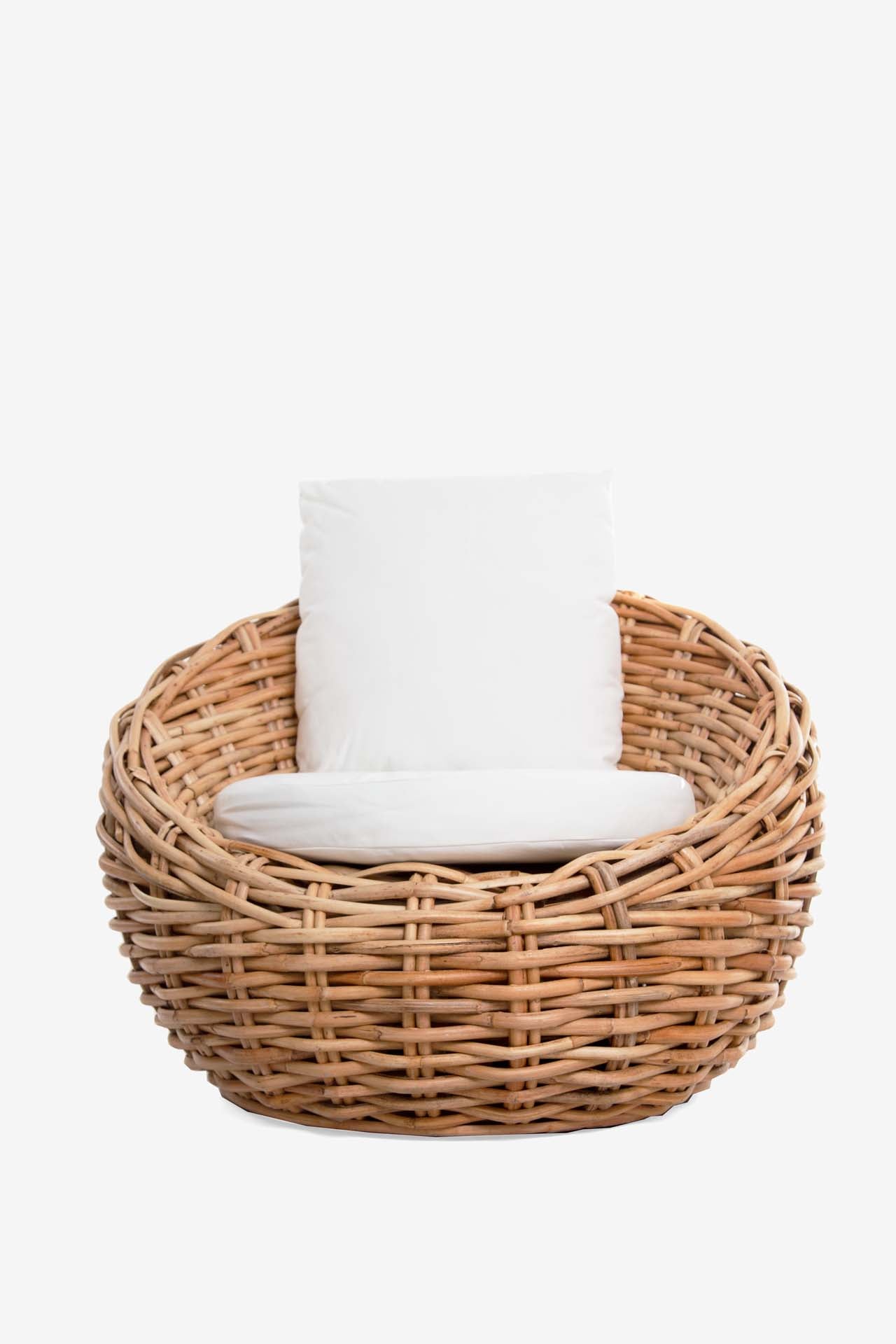 Στρόγγυλη Καρεκλοπολυθρόνα Cirebon Natural (100x88x71) 0100049