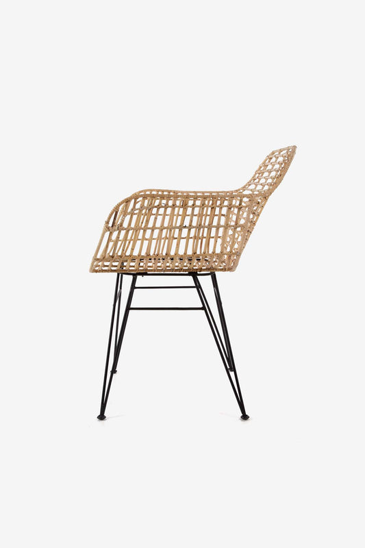 Καρέκλα με μπράτσα Marea Black (57x60x82) 0300087