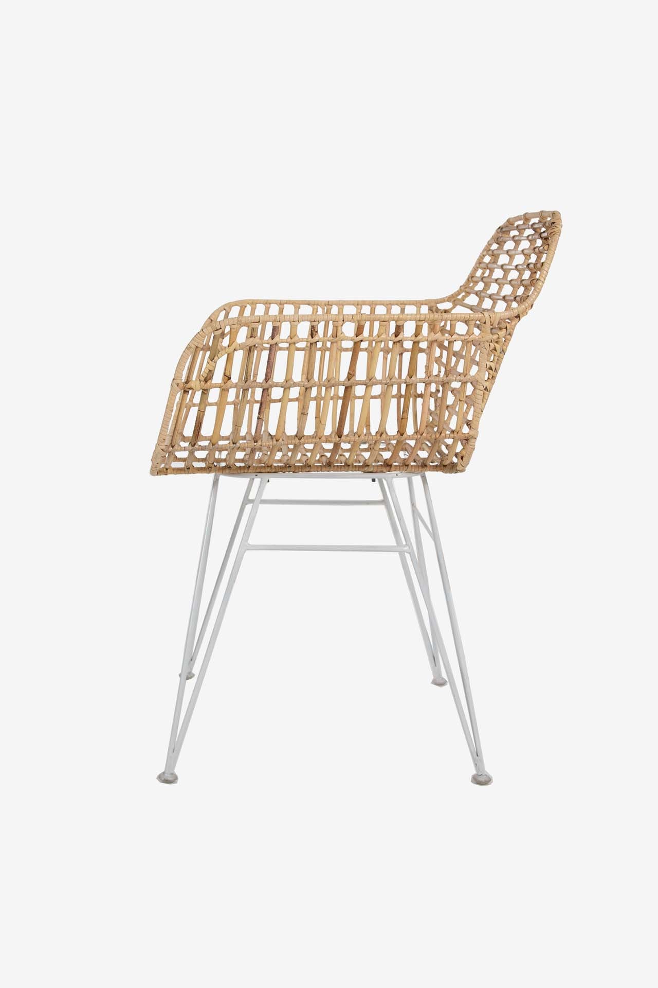 Καρέκλα με μπράτσα Marea White (57x60x82) 0300088