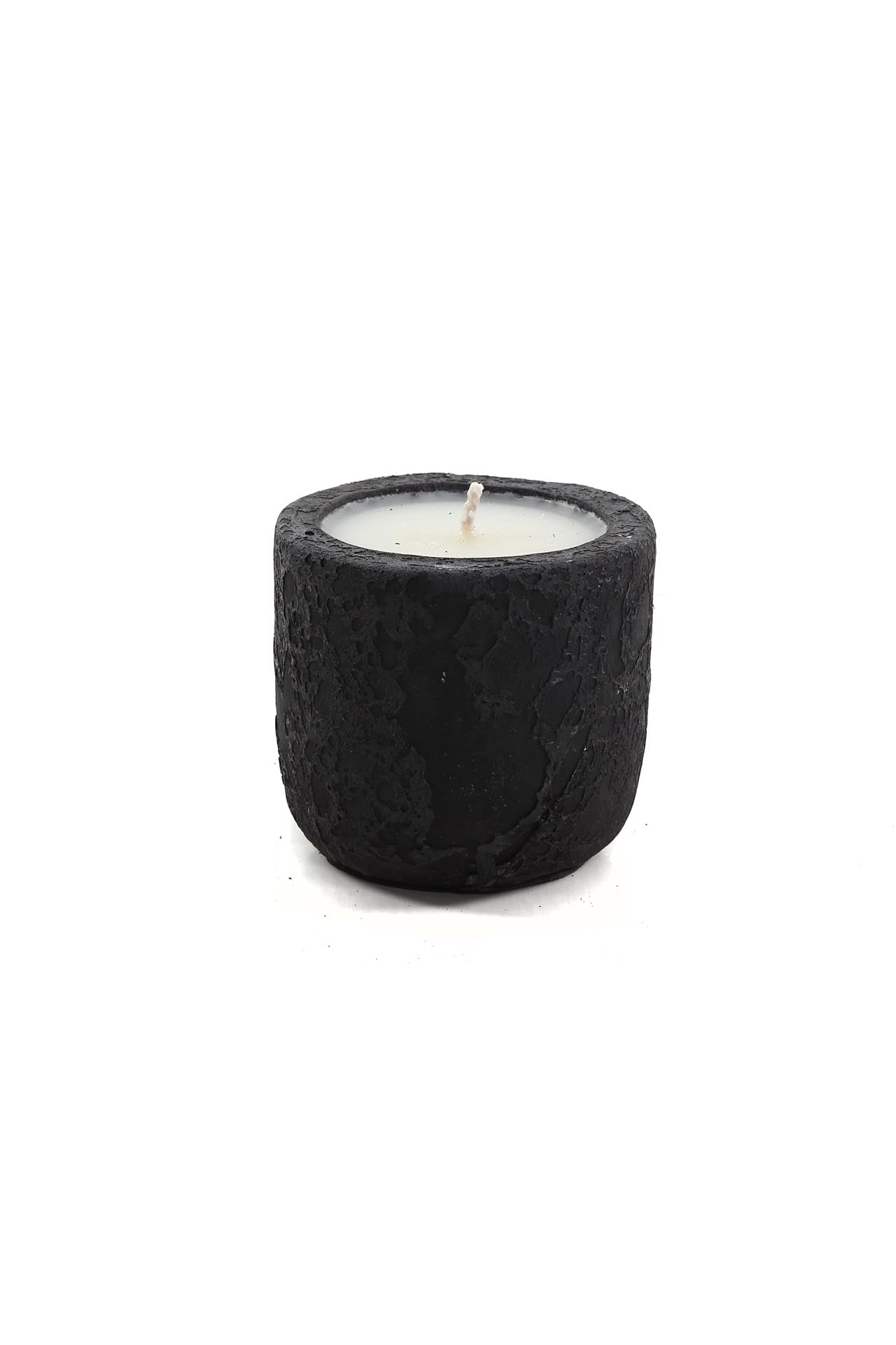 Ceramic Candle Mingi Black Spot Gray Small (11x11x10) 0630029