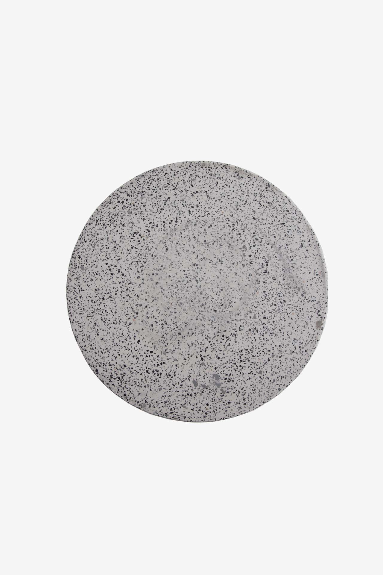 Σκαμπό Biella Terazzo Grey Black (35x35x44) 0800001