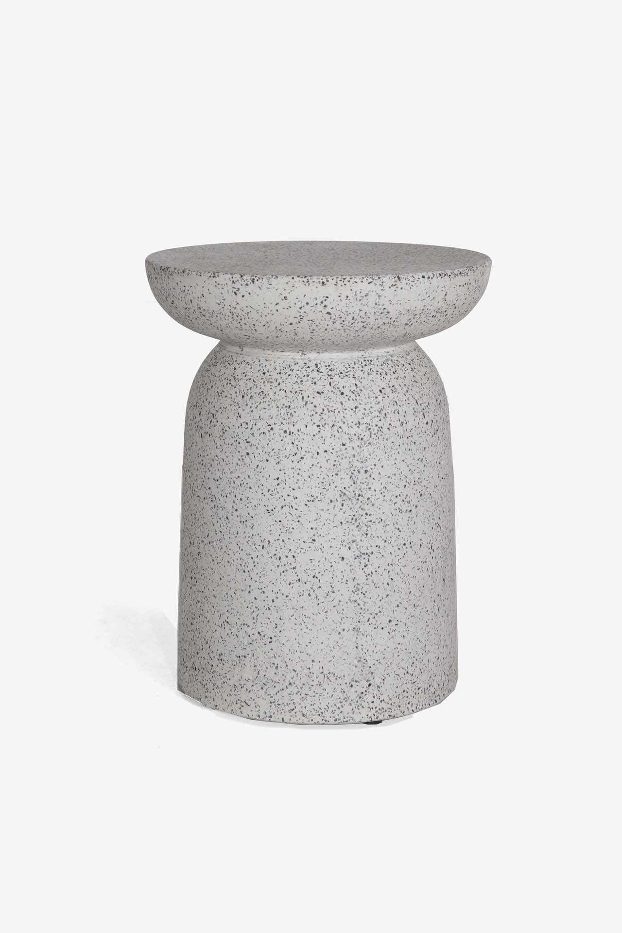 Σκαμπό Rieti Terazzo Grey Black (35x35x45) 0800007