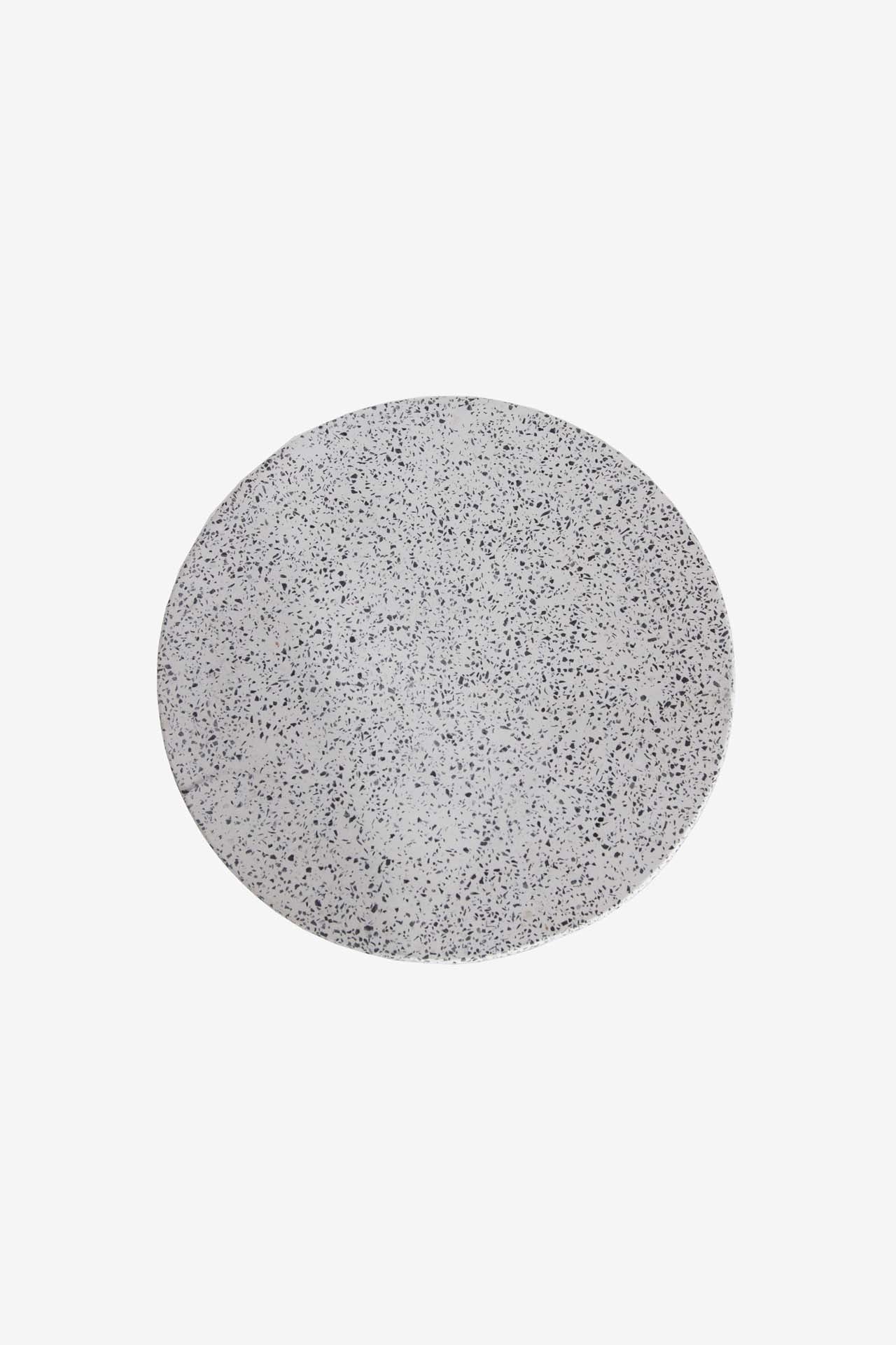Σκαμπό Rieti Terazzo Grey Black (35x35x45) 0800007