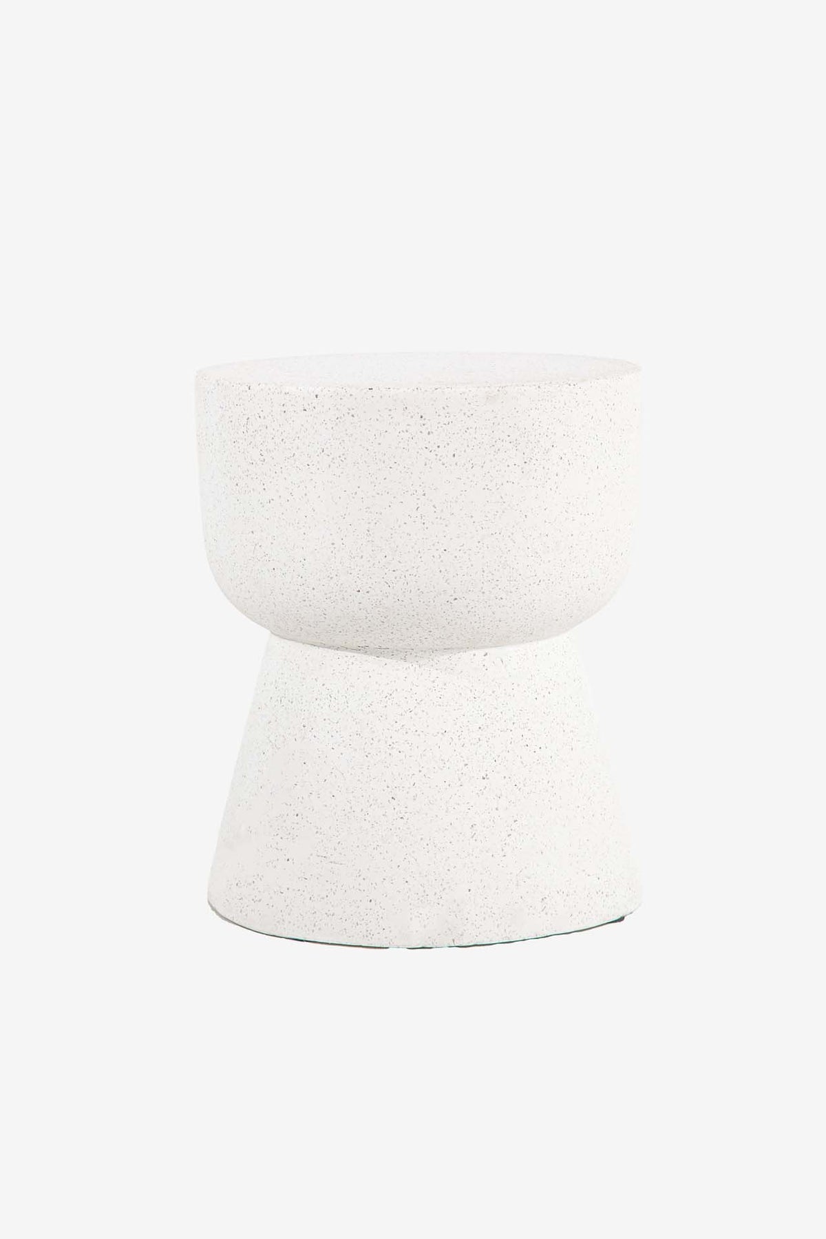 Σκαμπό Rieti Terazzo White Round (37x37x48) 0800045