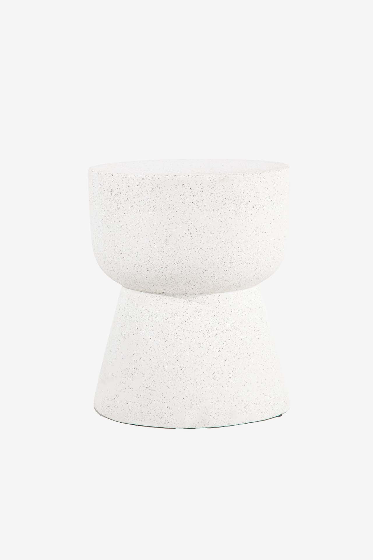 Σκαμπό Rieti Terazzo White Round (37x37x48) 0800045