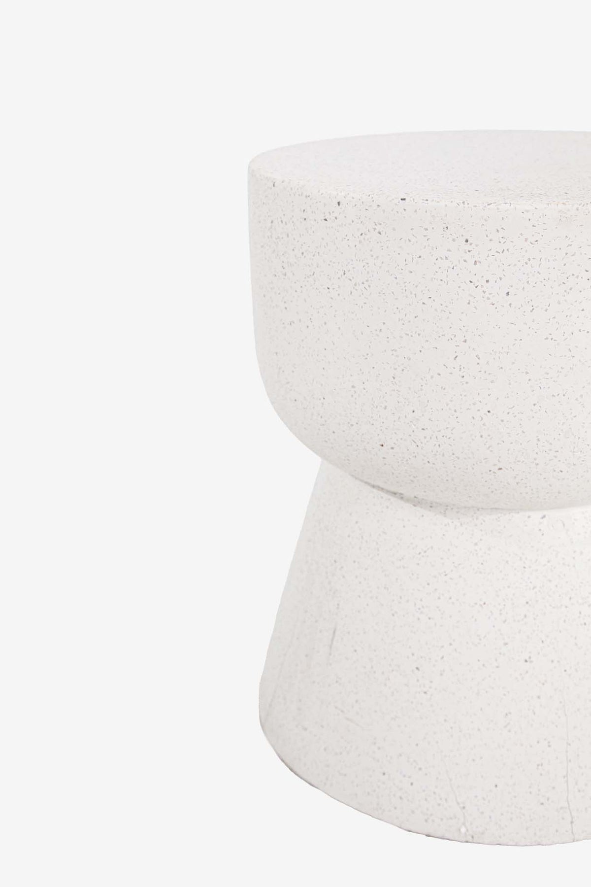 Σκαμπό Rieti Terazzo White Round (37x37x48) 0800045