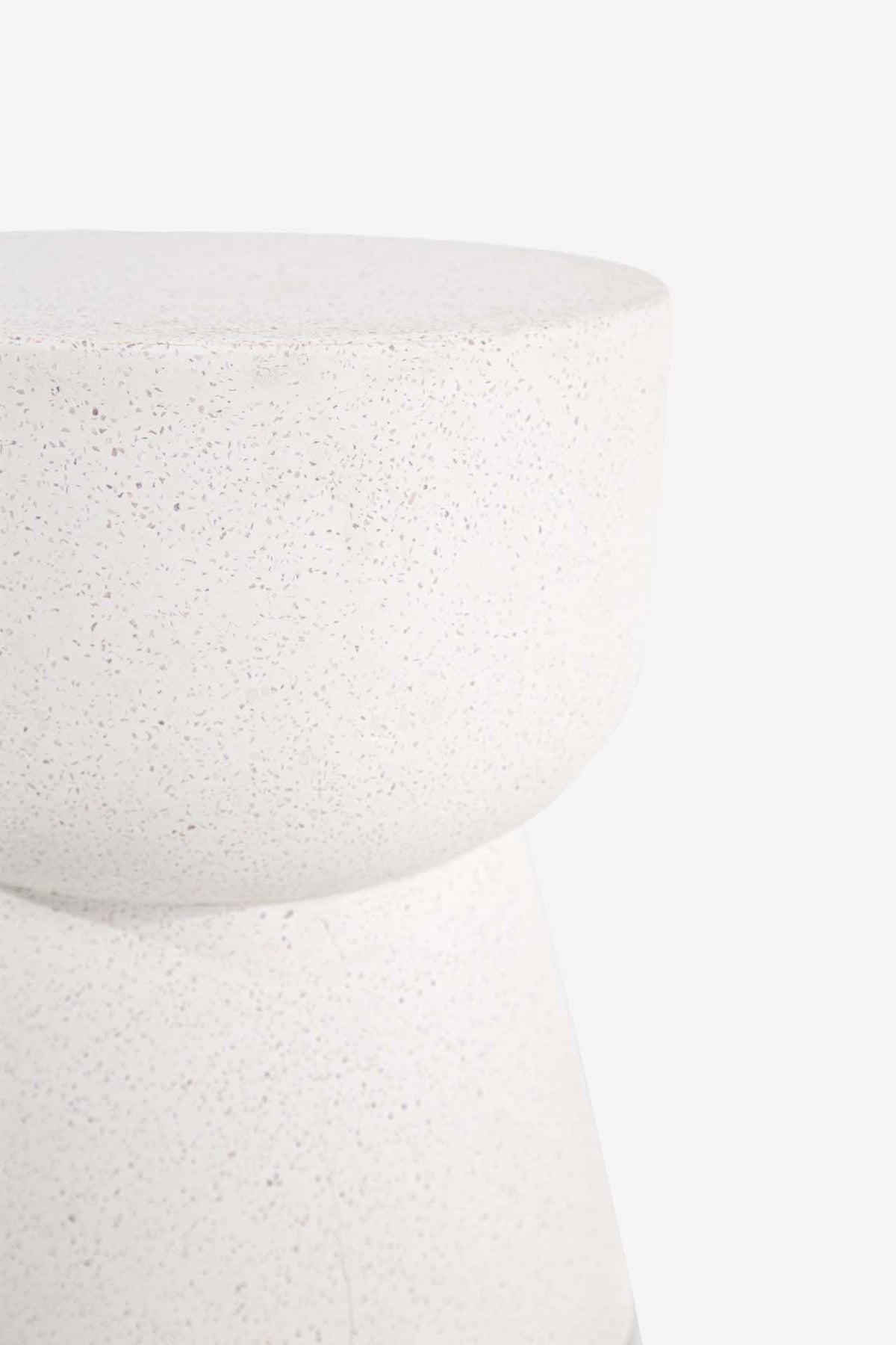 Σκαμπό Rieti Terazzo White Round (37x37x48) 0800045