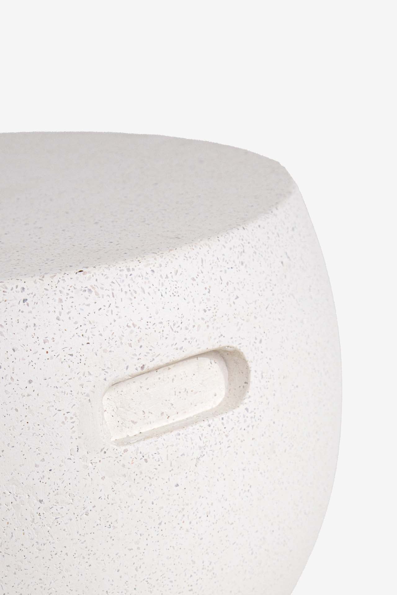 Τραπέζι Καθιστικού Rieti Terazzo White Round (44x44x34) 0800047