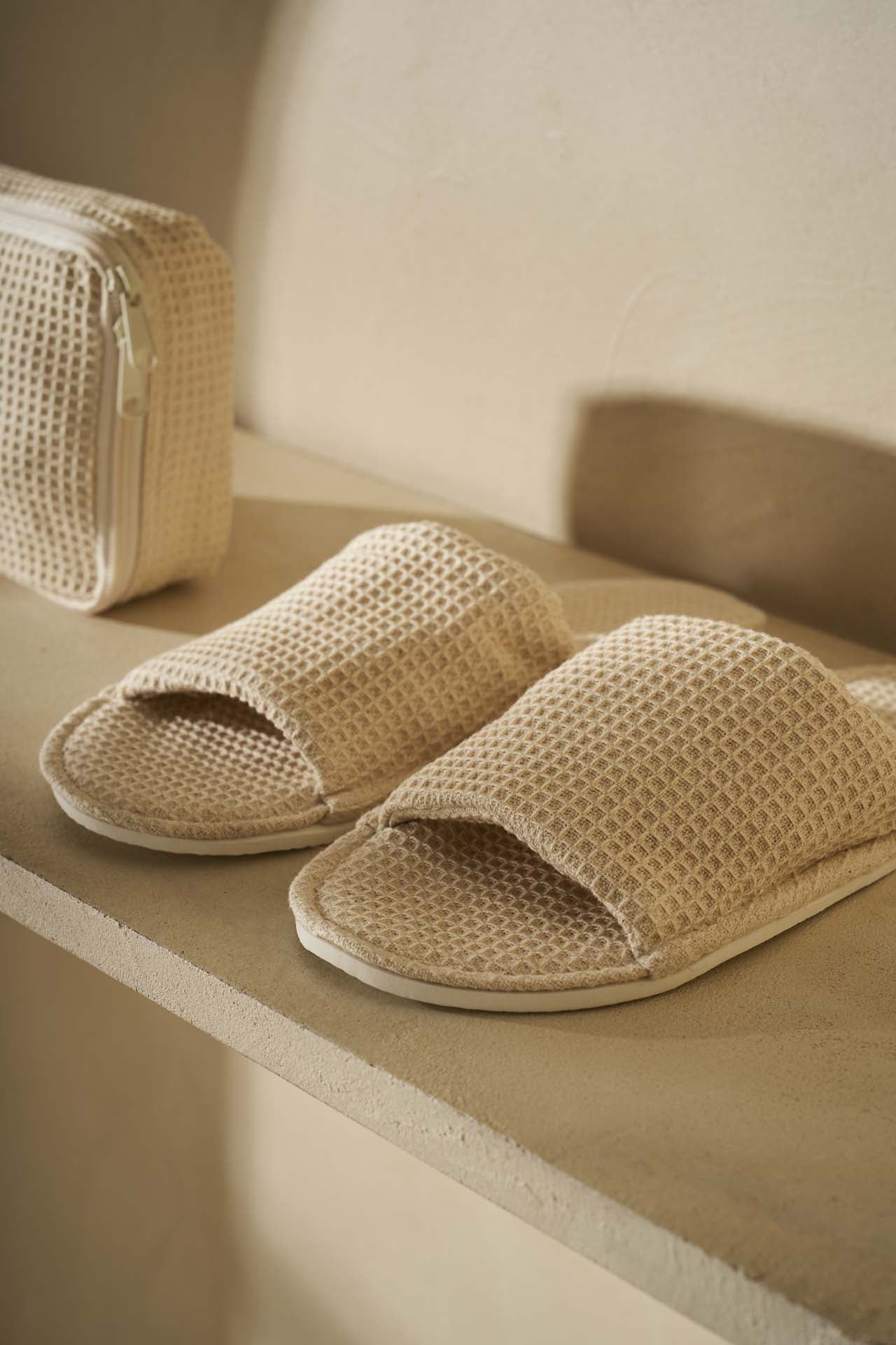 Bath Slippers Oat Waffle (30x11) 0870110