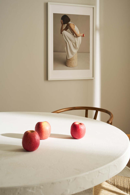 Dining Table Huld White Plaster (122x122x77) 0910002