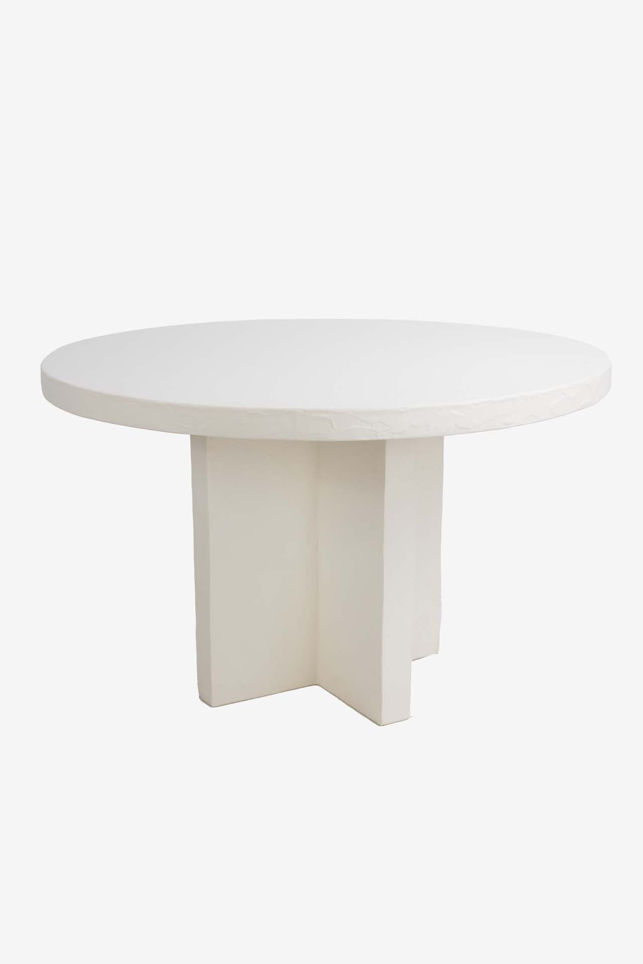 Dining Table Huld White Plaster (122x122x77) 0910002