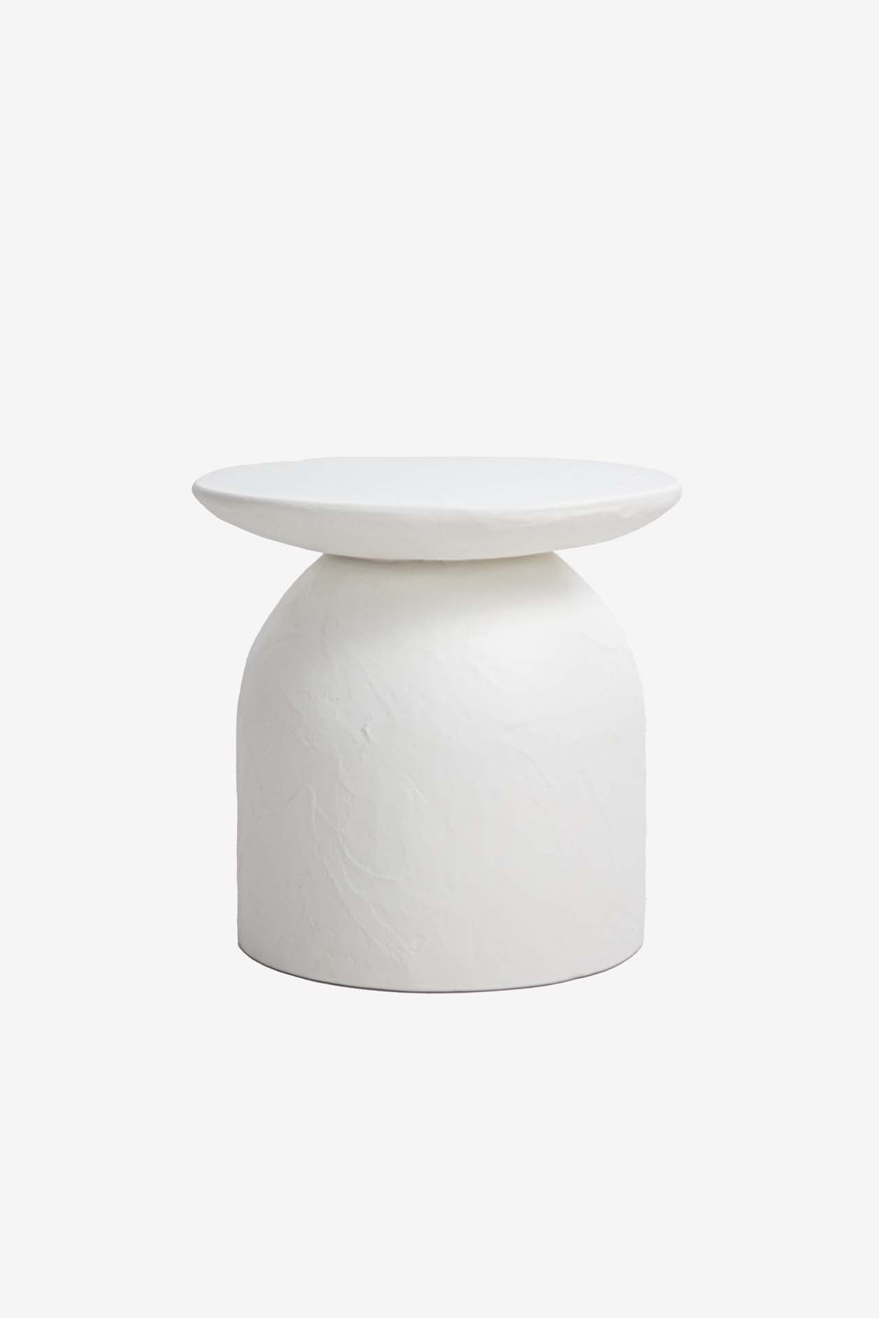 Side Table Aloe White Plaster (52x52x51) 0910004