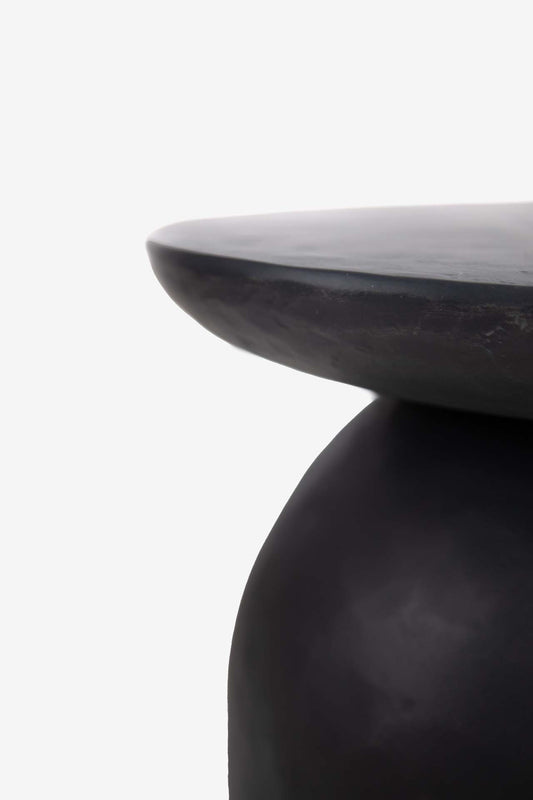 Side Table Aloe Black Plaster (52x52x51) 0910006