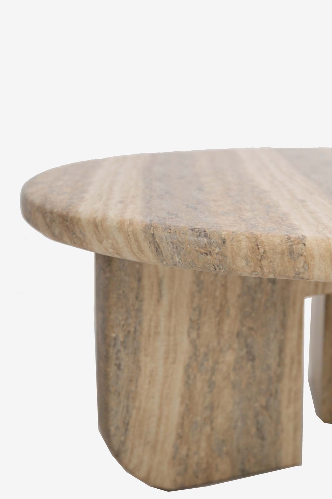 Τραπέζι Καθιστικού Frey Travertine (91x91x38) 0910011
