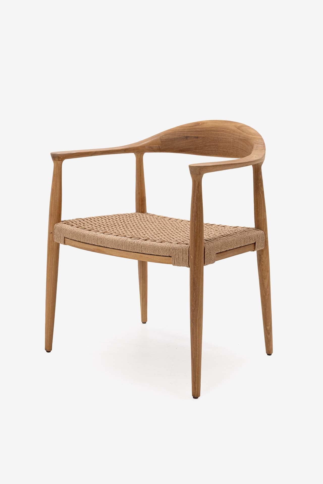 Καρέκλα Τραπεζαρίας με μπράτσα Kels Natural (63x53x76) 0940005