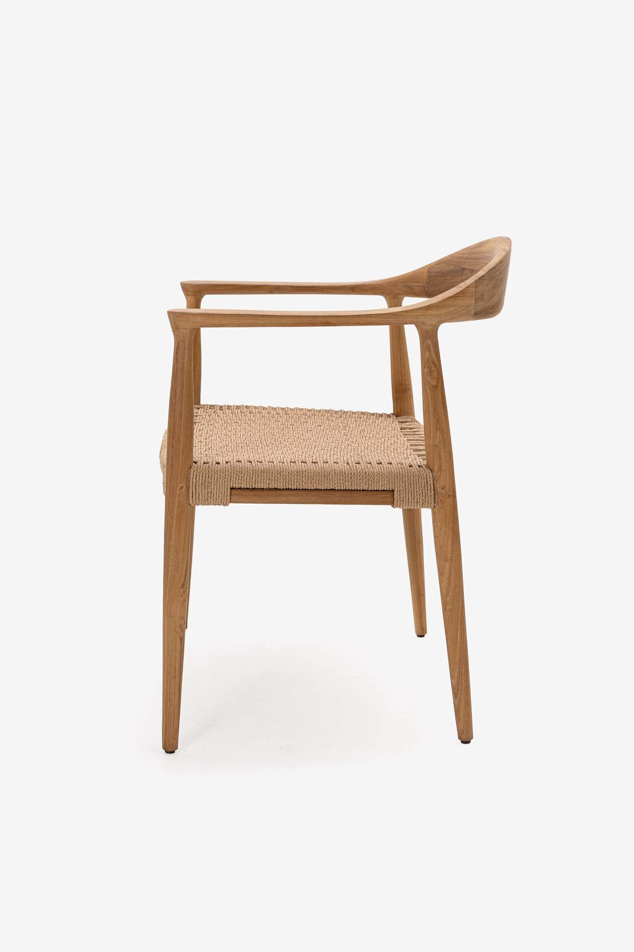 Καρέκλα Τραπεζαρίας με μπράτσα Kels Natural (63x53x76) 0940005