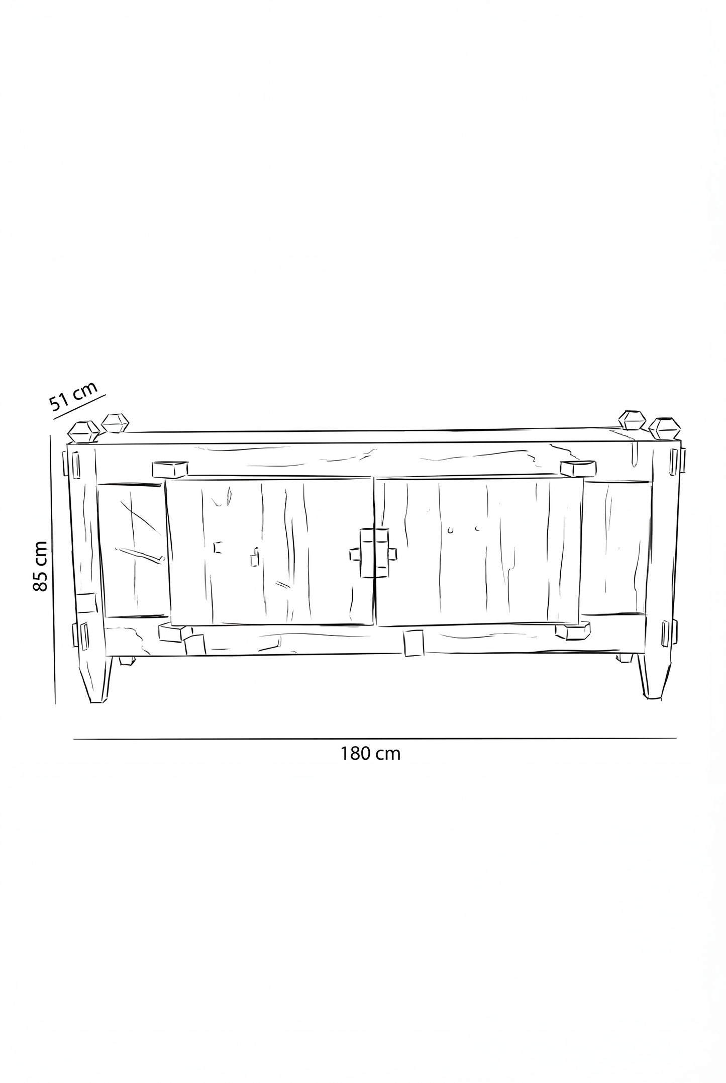 Μπουφές Nazim (180x51x85) 0950012
