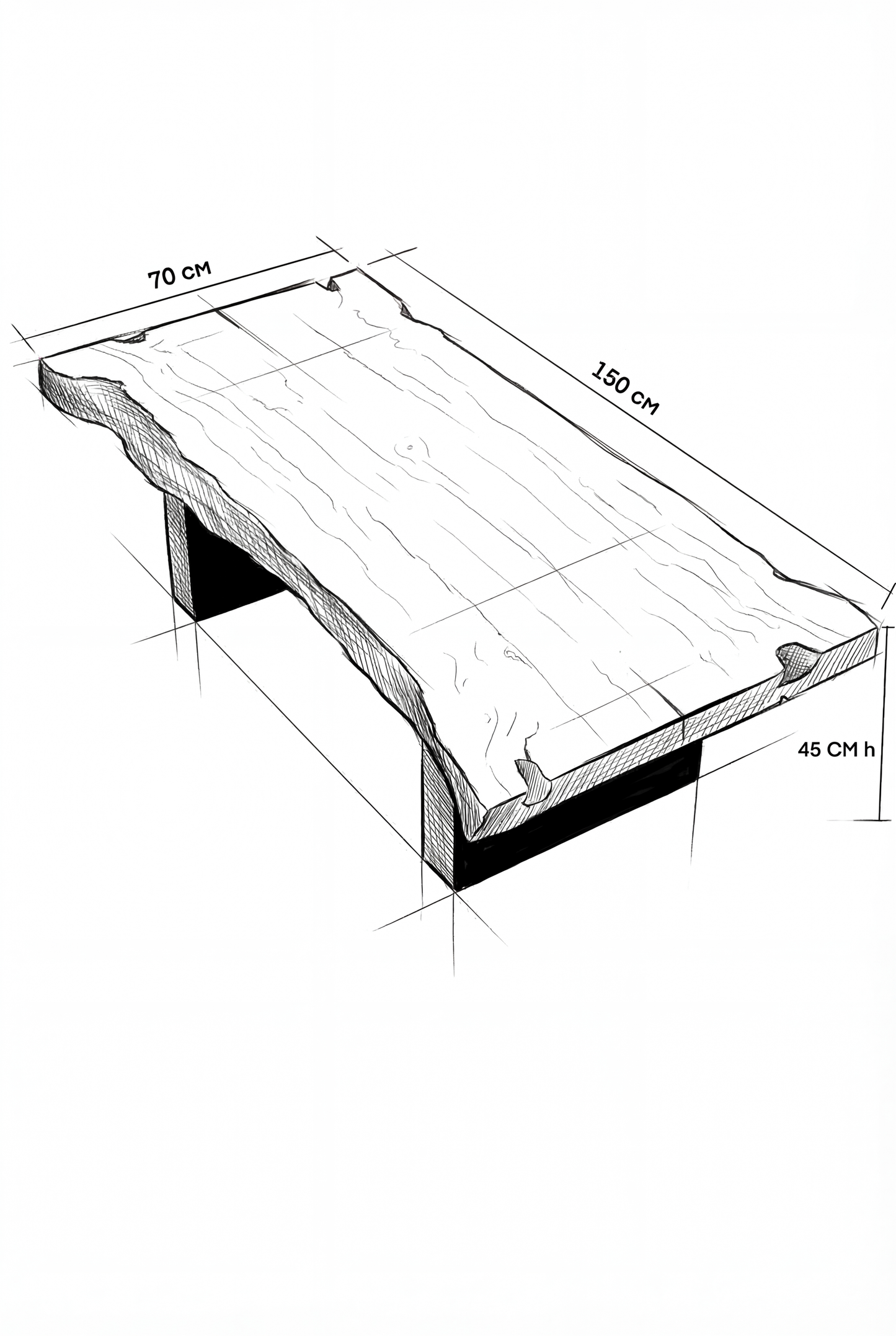 Τραπέζι Καθιστικού Pinka (150x70x45) 0950019